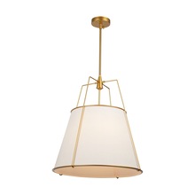  SC13364BR - Pullman Collection 4-Light Pendant Brass