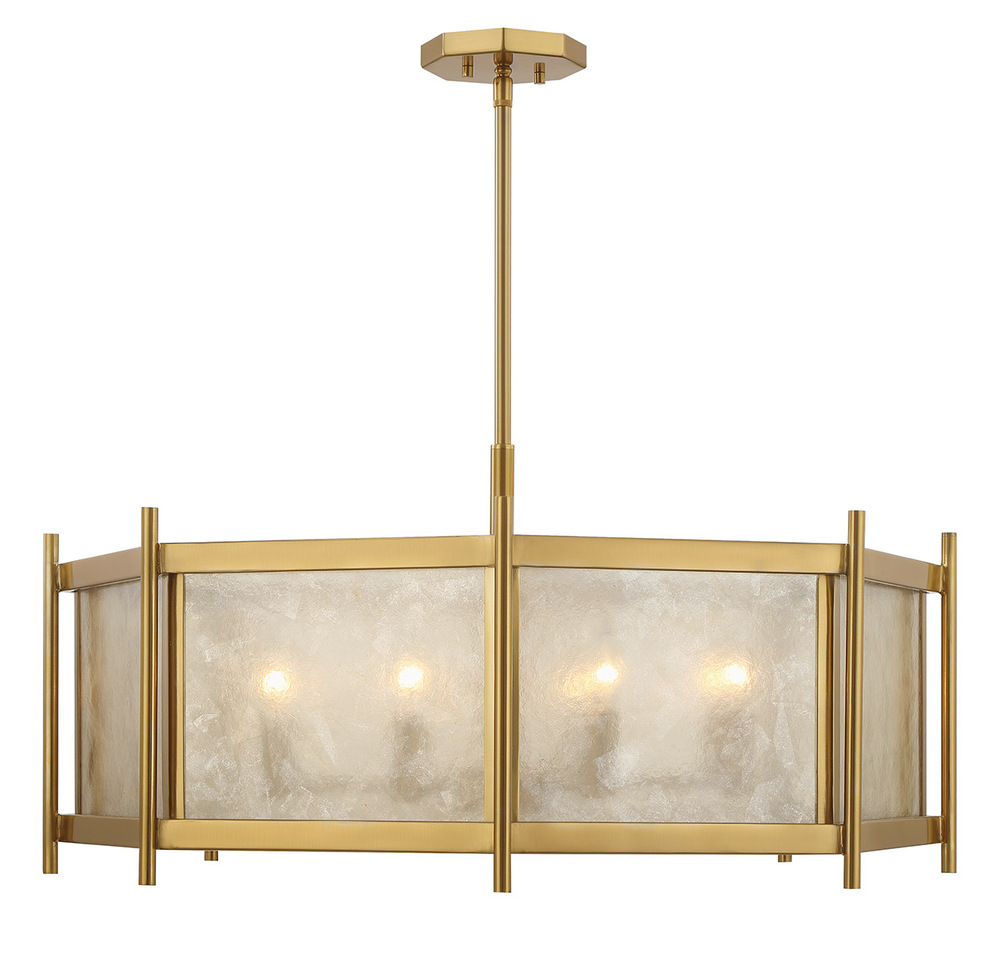 Jacobs 8-Light Chandelier in Warm Brass