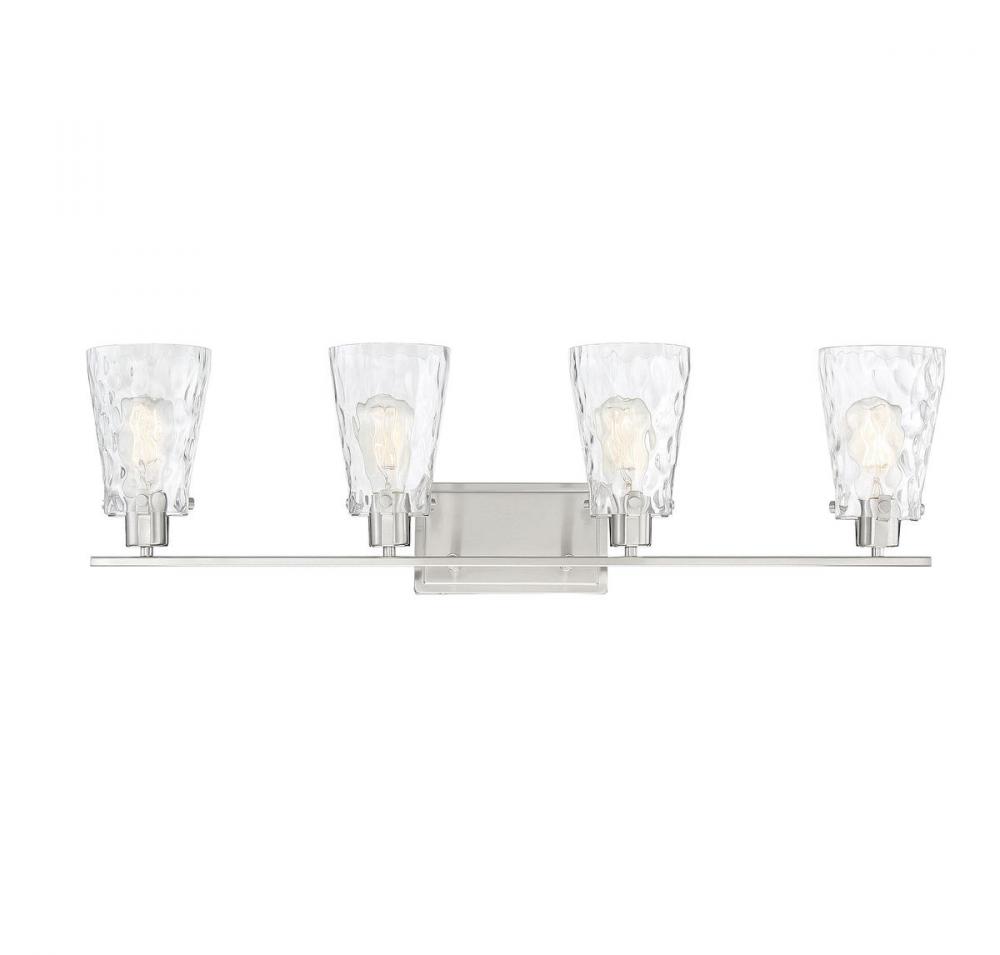 Vaughan 4-Light Bathroom Vanity Light in Satin Nickel