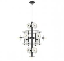  1-1592-15-50 - Amani 15-Light Chandelier in Black Cashmere