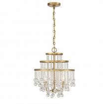  1-1865-3-322 - Luna 3-Light Mini Chandelier in Warm Brass