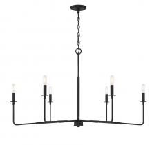  1-2221-6-89 - Salerno 6-Light Chandelier in  Matte Black