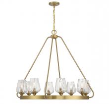  1-3394-8-322 - Carlton 8-Light Chandelier in Warm Brass