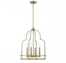  3-6612-4-322 - Diplomat 4-Light Pendant in Warm Brass