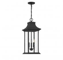  5-453-BK - Hancock 3-Light Outdoor Hanging Lantern in Matte Black