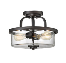  6-6053-2-13 - Tulsa 2-Light Ceiling Light in English Bronze