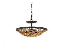  6-9353-3-46 - Ventura 3-Light Ceiling Light in Matte Black and Gold