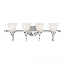  8-1062-4-CH - Brunswick 4-Light Bathroom Vanity Light in Chrome