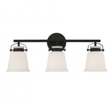  8-1627-3-BK - Kaden 3-Light Bathroom Vanity Light in Matte Black