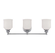  8-6836-3-11 - Melrose 3-Light Bathroom Vanity Light in Polished Chrome