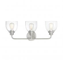  8-7205-3-SN - Vale 3-Light Bathroom Vanity Light in Satin Nickel