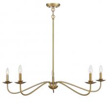  M10085NB - 5-light Chandelier In Natural Brass