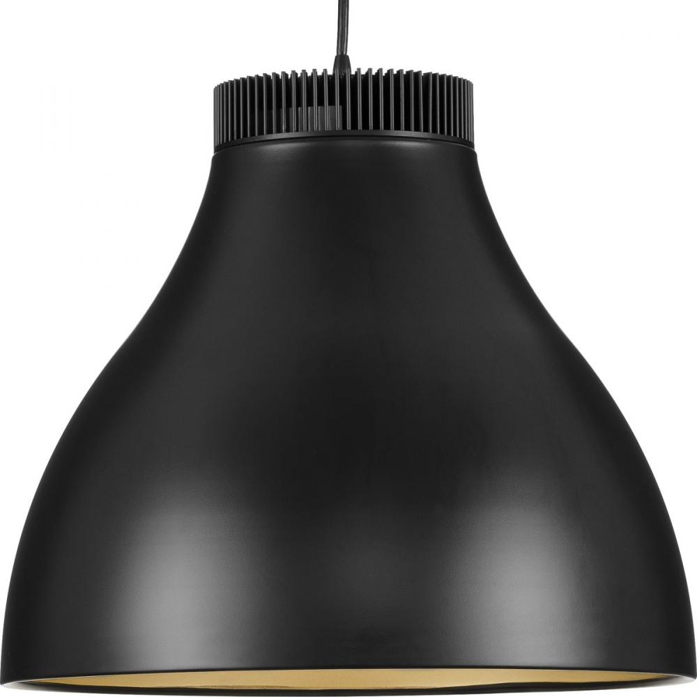 Radian LED Collection Modern Matte Black Metal Pendant