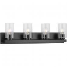  P300389-31M - Goodwin Collection Four-Light Matte Black Modern Vanity Light with Clear Glass