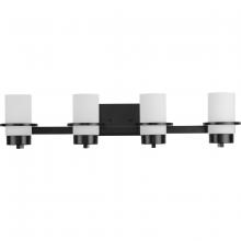  P300416-31M - Reiss Collection Four-Light Modern Farmhouse Matte Black Vanity Light