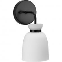  P300484-31M - Lexie Collection One-Light Matte Black Contemporary Vanity Light