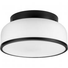  P350255-31M - Parkhurst Collection Two-Light Matte Black New Traditional 11-1/4" Flush Mount Light