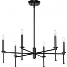  P400294-31M - Elara Collection Six-Light New Traditional Matte Black Chandelier Light