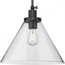  P500384-31M - Hinton Collection One-Light Matte Black Modern Farmhouse Pendant