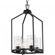  P500411-31M - Goodwin Collection Four-Light Matte Black Modern Farmhouse Hall & Foyer Light