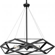  P500422-31M - Saucedo Collection Five-Light Matte Black Modern Pendant