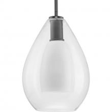  P500438-31M - Carillon Collection One-Light Matte Black Contemporary Pendant