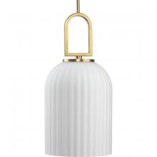  P500482-191 - Stanza Collection One-Light Brushed Gold New Traditional Pendant Light