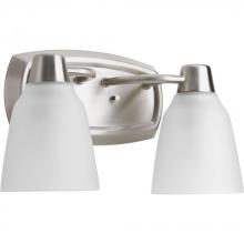  P2066-09 - Two Light Brushed Nickel Etched Glass Vanity