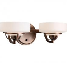  P2720-124WB - Two Light Copper Bronze Opal Etched Glass Vanity