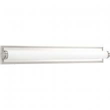  P300094-009-30 - Concourse LED Collection 36" Brushed Nickel Etched White Glass Modern Bath Vanity Light