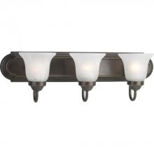  P3053-20EBWB - Three Light Antique Bronze Alabaster Glass Vanity