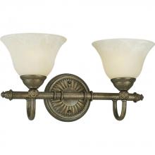  P3158-86EBWB - Two Light Burnished Chestnut Antique Alabaster Glass Vanity