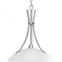  P5112-09 - Wisten Collection One-Light Brushed Nickel Etched Glass Modern Pendant Light