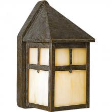  P5760-46 - One Light Weathered Bronze Light Honey Art Glass Wall Lantern