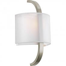  P7065-09 - One Light Brushed Nickel Exterior Glass Wall Light