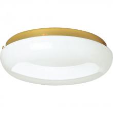  P7313-10EB - Two Light Polished Brass White Acrylic Diffuser Glass Bowl Flush Mount