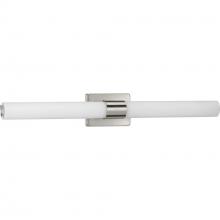  P300151-009-30 - Blanco LED Collection 32" Brushed Nickel Etched White Glass Modern Bath Vanity Light