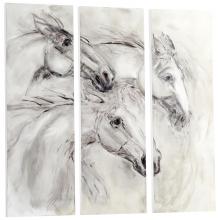  10420 - Galloping Wall Art|White