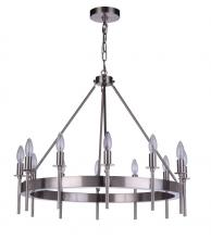  54312-BNK - Larrson 12 Light Chandelier in Brushed Polished Nickel