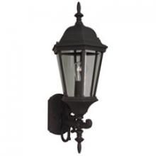  Z250-TB - Straight Glass Cast 1 Light Medium Outdoor Wall Lantern in Textured Black