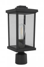  ZA2415-TB-C - Resilience 1 Light Outdoor Post Mount in Textured Black, Clear Lens