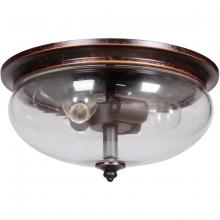  38783-AGTB - Stafford 3 Light Flushmount in Aged Bronze/Textured Black