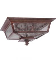  Z1367-AG - Argent II 3 Light Outdoor Flushmount in Aged Bronze