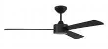  PRV52FB3 - 52" Provision Indoor/Outdoor (Damp) in Flat Black w/ Flat Black Blades