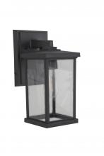  ZA2414-TB-C - Resilience 1 Light Medium Outdoor Wall Lantern in Textured Black, Clear Lens