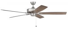  S60BNK5-60DWGWN - 60" Super Pro 60 in Brushed Polished Nickel w/ Driftwood/Grey Walnut Blades