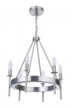  54326-BNK - Larrson 6 Light Chandelier in Brushed Polished Nickel