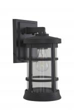  ZA2314-TB-C - Resilience 1 Light Medium Outdoor Wall Lantern in Textured Black, Clear Lens