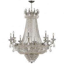  1488-HB-CL-SAQ - Majestic 20 Light Spectra Crystal Historic Brass Chandelier