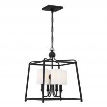  2245-BF - Libby Langdon Sylvan 4 Light Black Forged Mini Chandelier